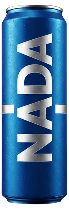A cobalt blue NADA can
